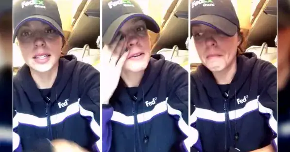 FedEx Driver Stops Delivering, Returns To Heartbroken Stranger’s Door To Pray With Her