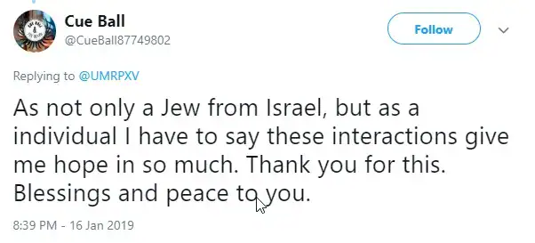 Muslim man posts on social media how his Jewish co-worker treats him every day