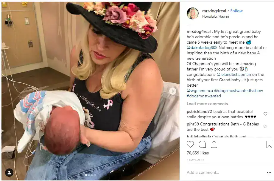 Dog the Bounty Hunter and wife welcome first great-grandchild as Beth continues to fight cancer