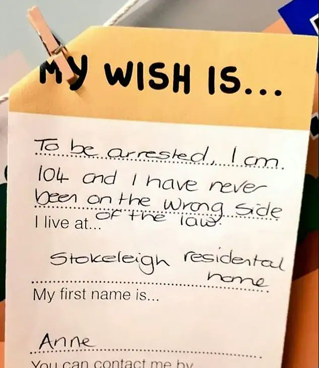 104-year-old grandma finally gets her bucket list wish to be arrested