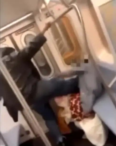 Elderly 78-year-old woman kicked in the face on subway, bleeds as onlookers do nothing