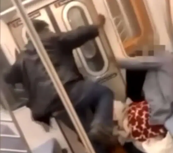Elderly 78-year-old woman kicked in the face on subway, bleeds as onlookers do nothing