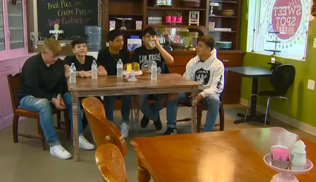 Group of teen boys help fallen elderly men when they thought no one was watching