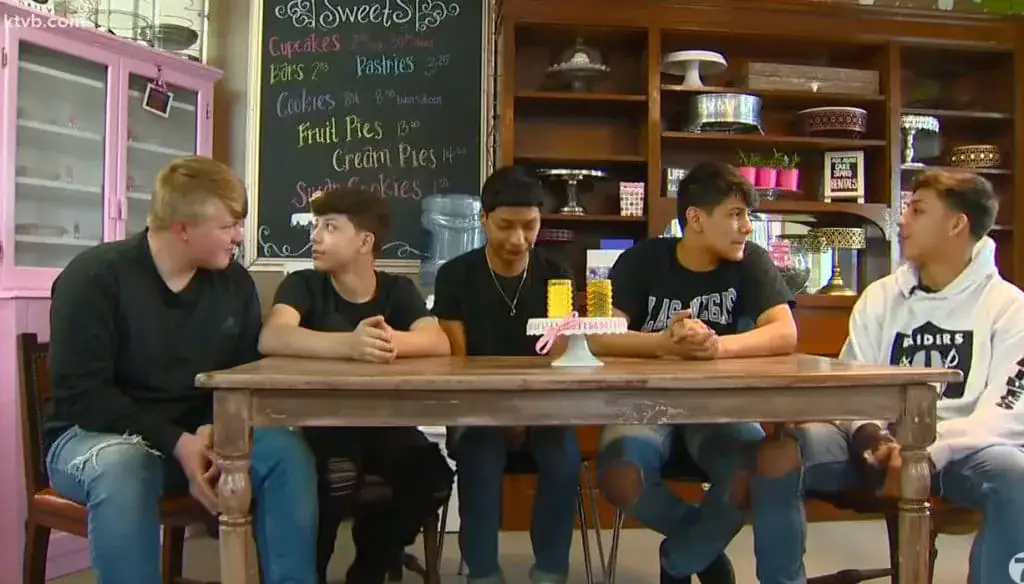 Group of teen boys help fallen elderly men when they thought no one was watching