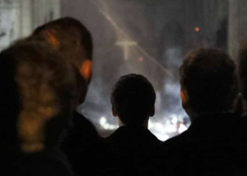 First look inside Notre Dame Cathedral reveals solitary cross standing amid the ruins