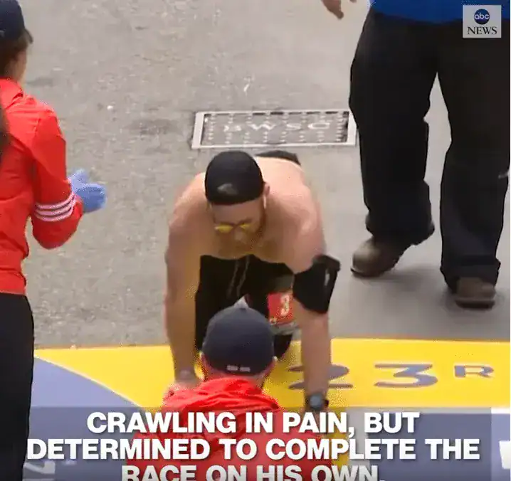 Marine vet refuses to give up, drags himself across finish line saying names of fallen comrades out loud