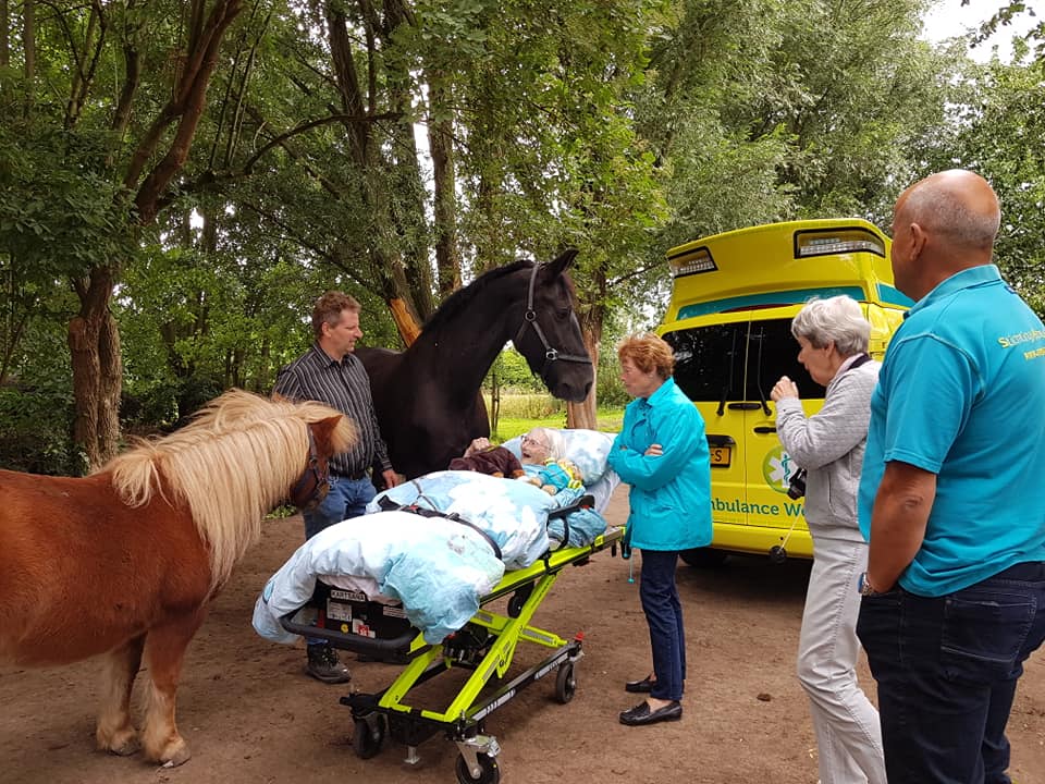 Heartbreaking moment a dying zoo worker received final goodbye kisses from giraffes