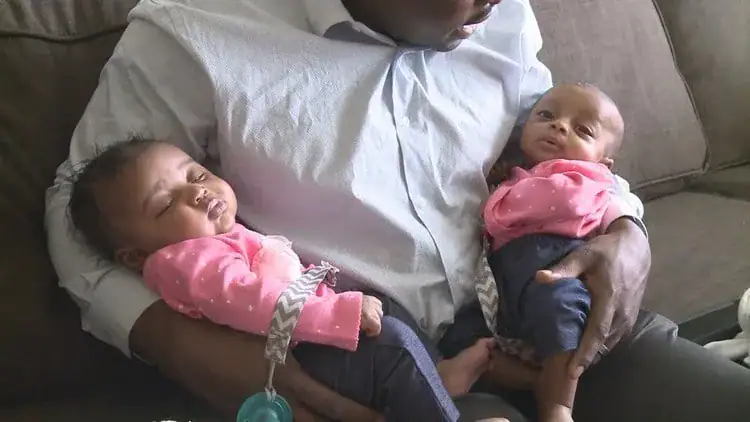 Family records birth when premature baby is suddenly dropped on her head in delivery room