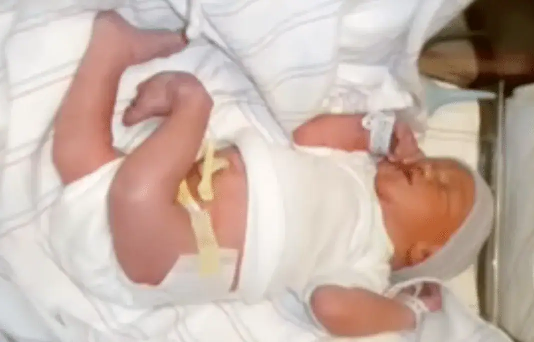 Addie Bryan shortly after birth