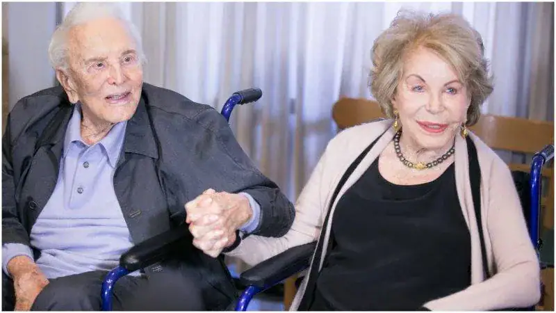 Anne Buydens celebrates 100th birthday with beloved husband Kirk Douglas, 102, by her side