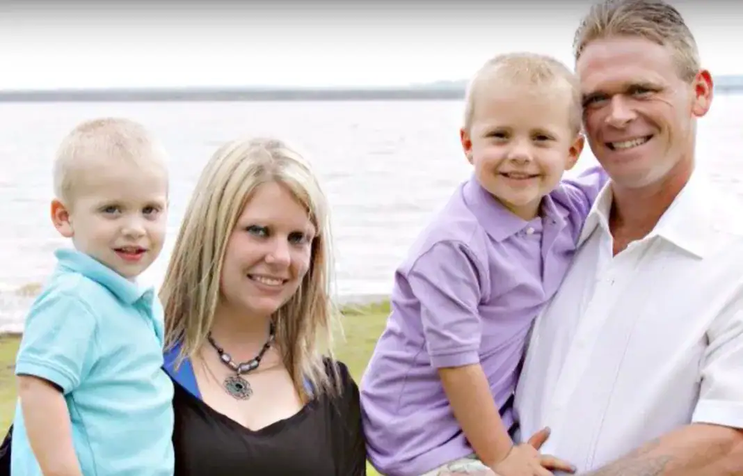 Dilynn Creel, age 8, and Jace Creel, age 3 with parents