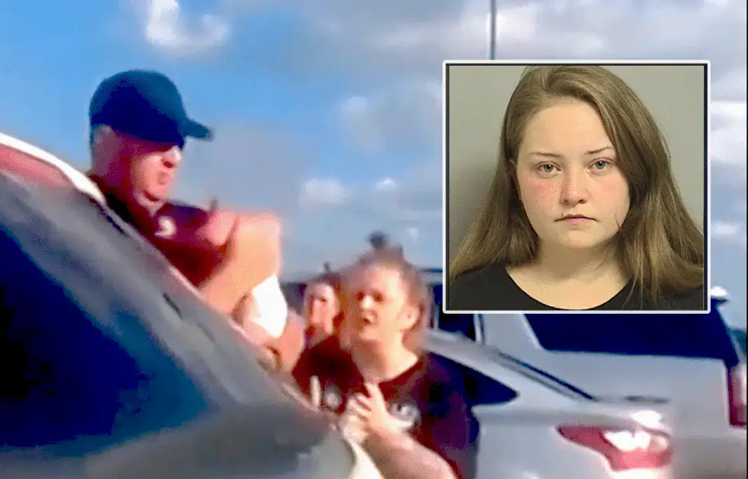 Women leave baby in a hot car while they buy liquor, then the police show up and serve instant justice