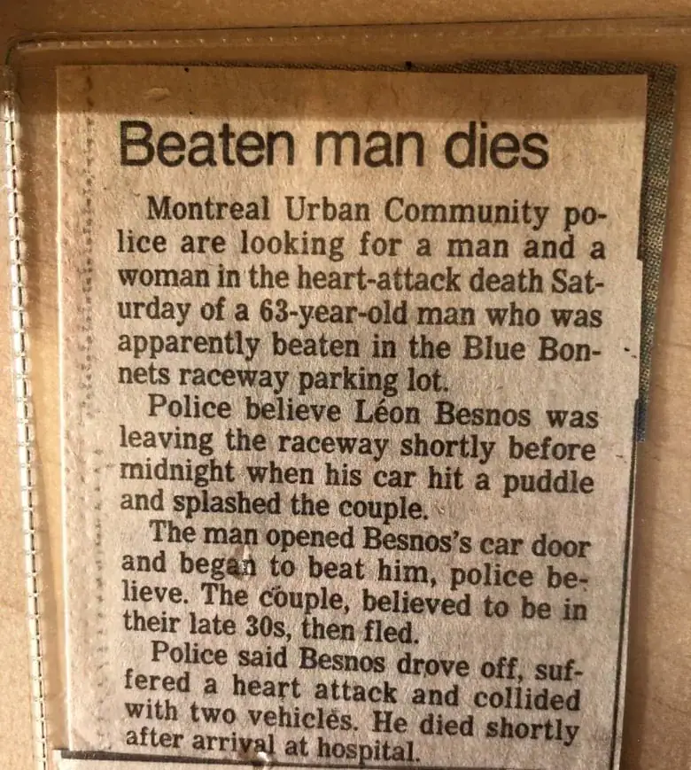 newspaper clipping from 1986f from CBC Go Public