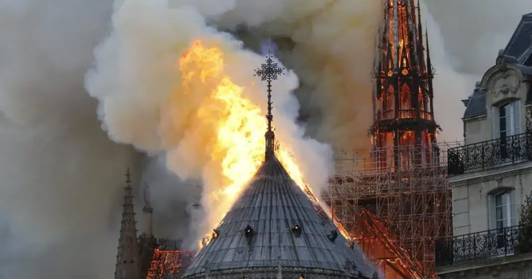 Horror as massive fire rips through historic Notre Dame Cathedral: ‘Everything is burning’