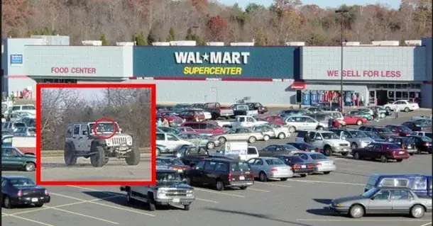 The Walmart where Jake Holloway spotted the Jeep via LoveThisPic