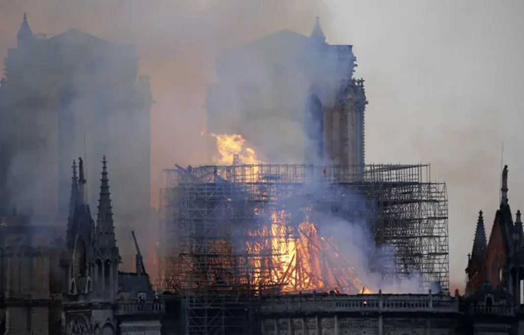 Woman shares picture after she spots Jesus in the flames of Notre Dame Cathedral