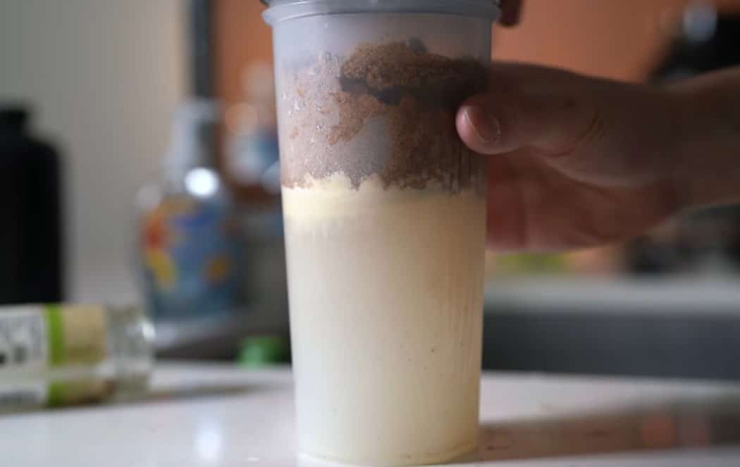 nutmeg challenge gone wrong protien shake screen capture