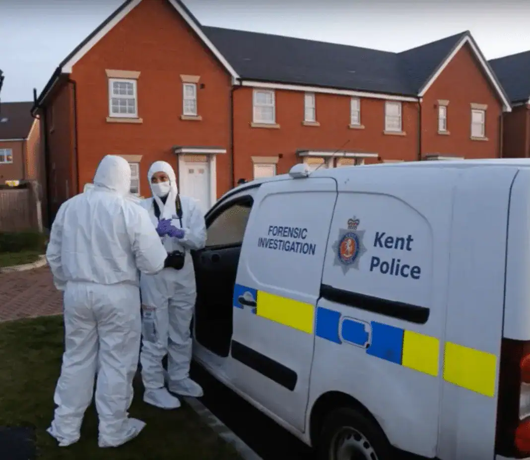 Scene of the alleged double murder in Margate, UK