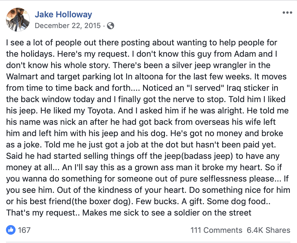 Post from Facebook
