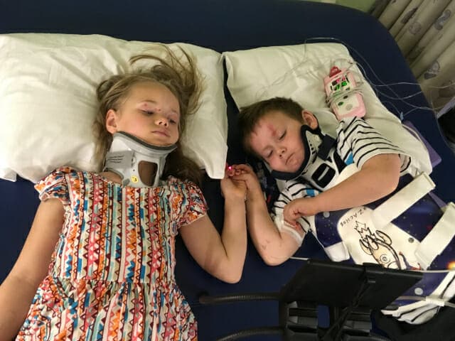 Orphaned siblings reunite for first time after fatal car crash killed their parents and 2-month-old sister