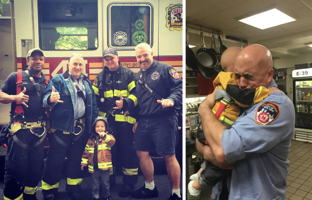Terminally ill toddler who loved firefighters meets his heroes just hours before passing away
