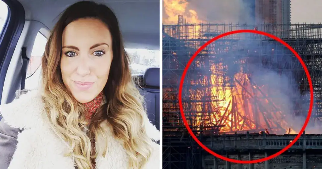 Woman shares picture after she spots Jesus in the flames of Notre Dame Cathedral