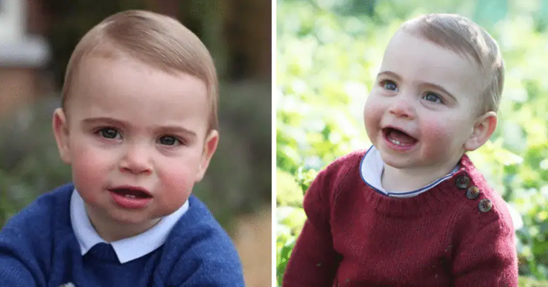 1-year-old Prince Louis proudly shows off his first two set of teeth in adorable new birthday photos