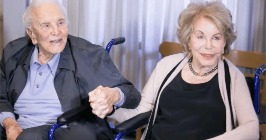 Anne Buydens celebrates 100th birthday with beloved husband Kirk Douglas, 102, by her side
