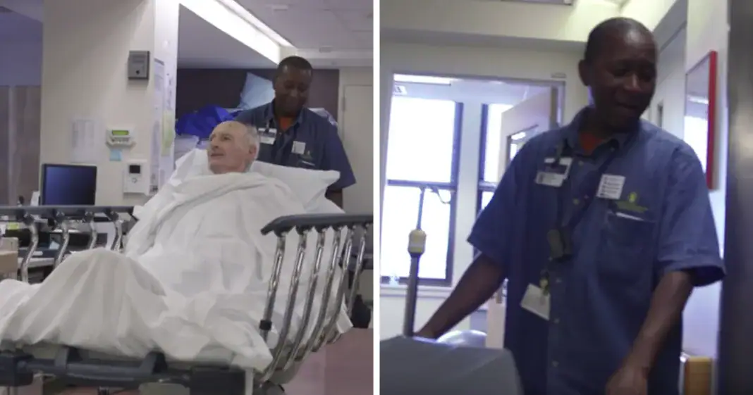He transfers patients to their rooms, gets caught on camera – now the footage goes viral