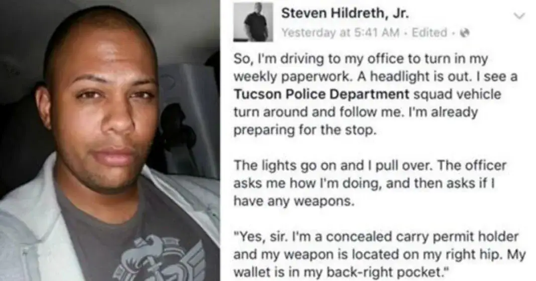 Man gets stopped by cops and his Facebook post about it goes viral