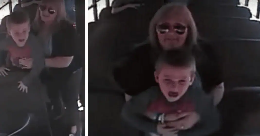 Bus cam captures driver grabbing terrified age 5 boy – children watch helplessly as time runs out