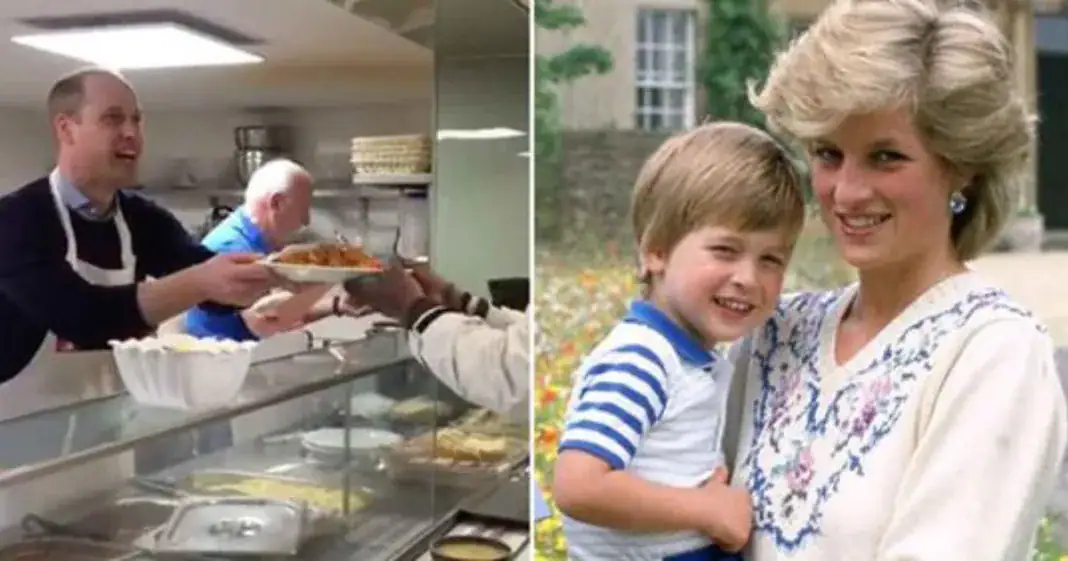 Prince William serves food to homeless 26 years after mom Princess Diana showed him how