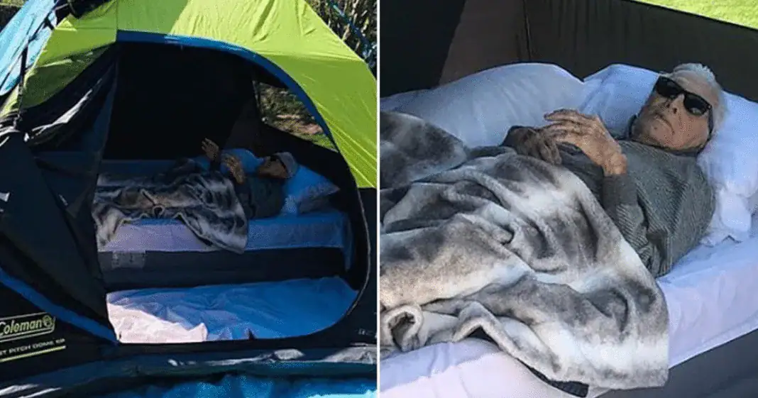 Kirk Douglas still enjoying the outdoors, goes camping at age 102