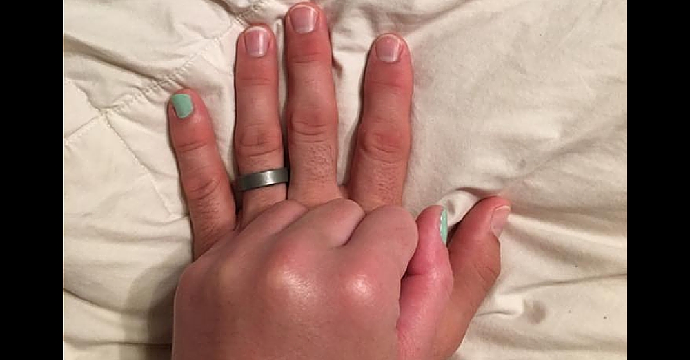 Woman Paints Husband’s Fingernail Green. What He Does Next Is Going VIRAL