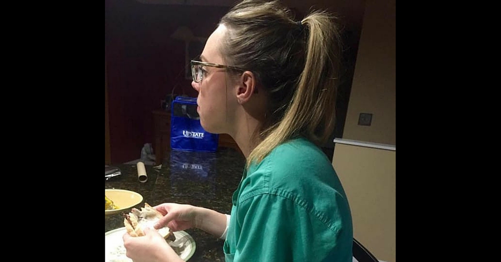 Wife comes home after 14-hour shift and eats dinner alone – then husband makes viral Facebook post