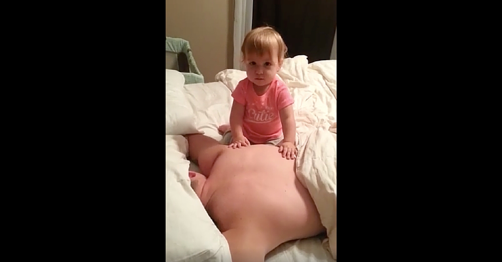 Mom Records Toddler Trying To Wake Sleeping Dad, Captures Something She Never Expected