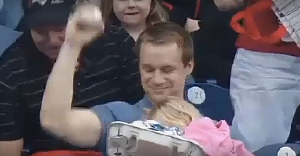 ‘Super-Dad’ Makes Amazing Catch While Holding Sleeping Daughter At Phillies Game