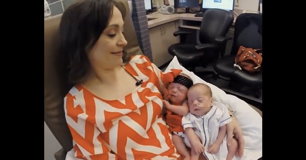 It Looks Like Mom Is Holding New Twins, But When The Camera Pans Out… Whoa!