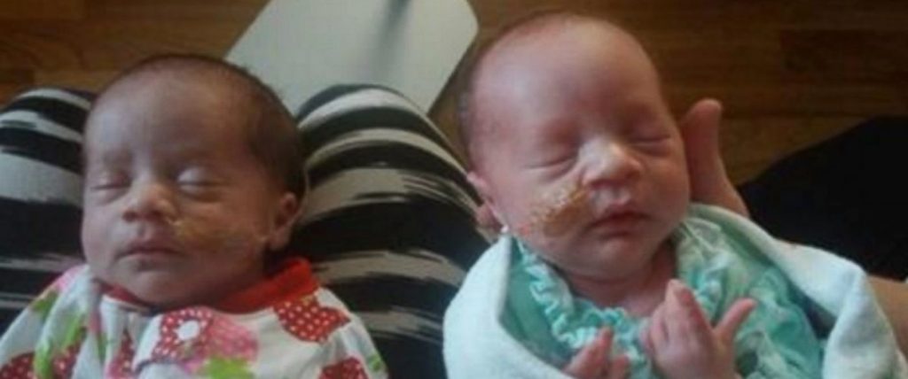 Mom Shares Picture Of Newborn Twins. But When The Camera Pans Out…Holy Moly!