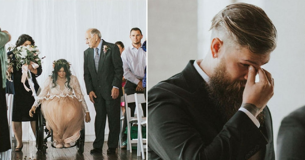 Paralyzed Bride’s Parents Wheel Her Down Aisle. What She Does Next Leaves Groom In Tears