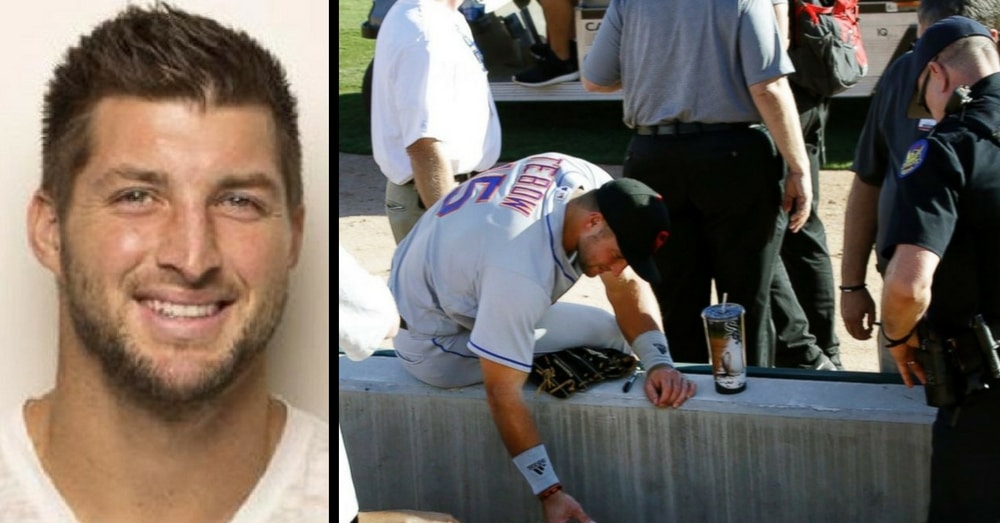 Baseball Fan Falls Unconscious, Then Tebow Shows Up. What Happens Next? A Miracle!