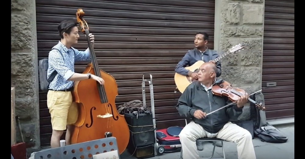 Korean Tourist Asks Street Musicians If He Can Join. What Happens Next Makes Their Jaws Drop