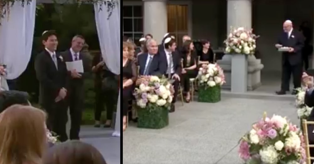 Groom Nervously Waits For Bride To Walk Down Aisle, But Wait Till You See Who Comes Out First