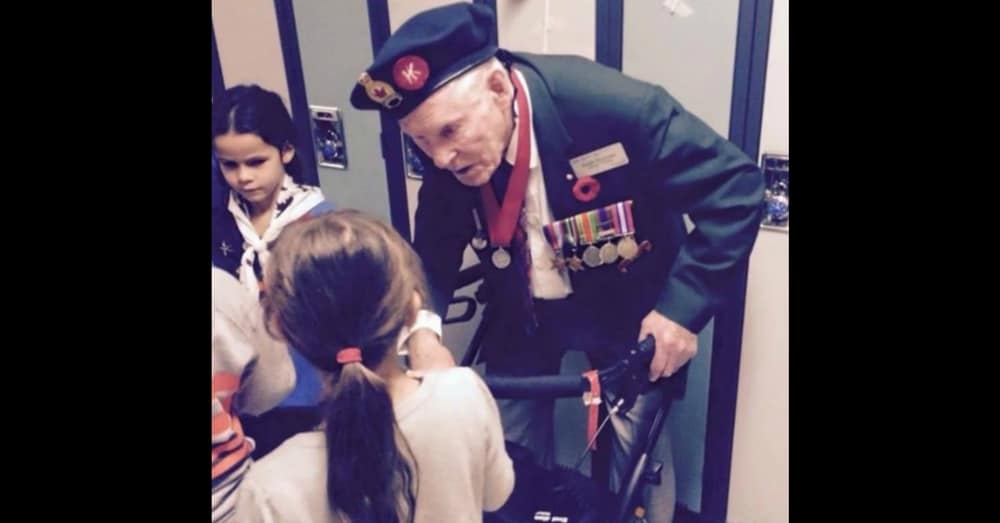 She Asks Veteran G’pa 1 Simple Question. Then He Says 3 Words That Leave Her Speechless