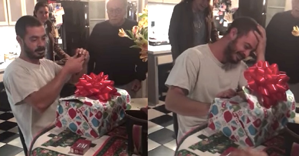 Depressed Marine Thinks He Knows What He’s Getting, But When He Opens The Box He Loses It