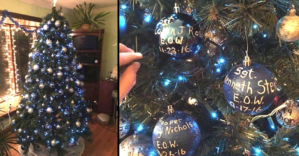 Cops Walk Into Wrong House, Then Realize Christmas Tree Is Covered In Officers’ Names