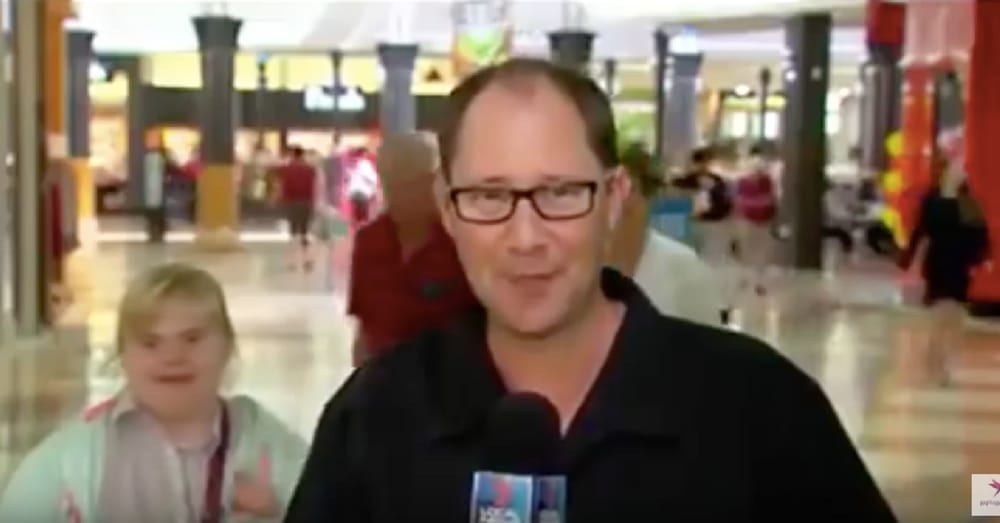 Girl With Down Syndrome Sneaks Up On Reporter. What She Does Next Is Going Viral