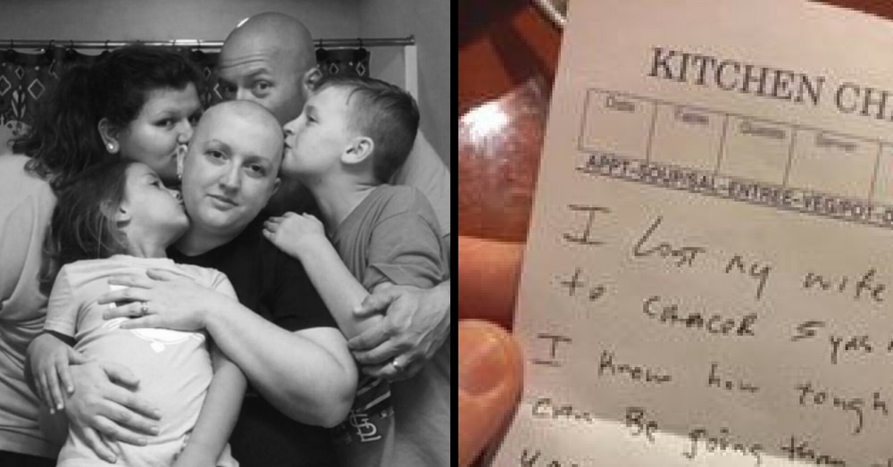 Cancer Patient Out To Eat With Family, Then Waitress Drops Note On Table