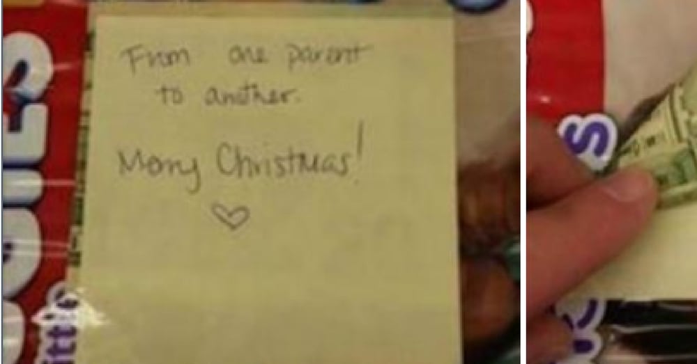 Mom Buying Diapers Finds Note Taped To Box. Then She Sees What’s Hidden Under It