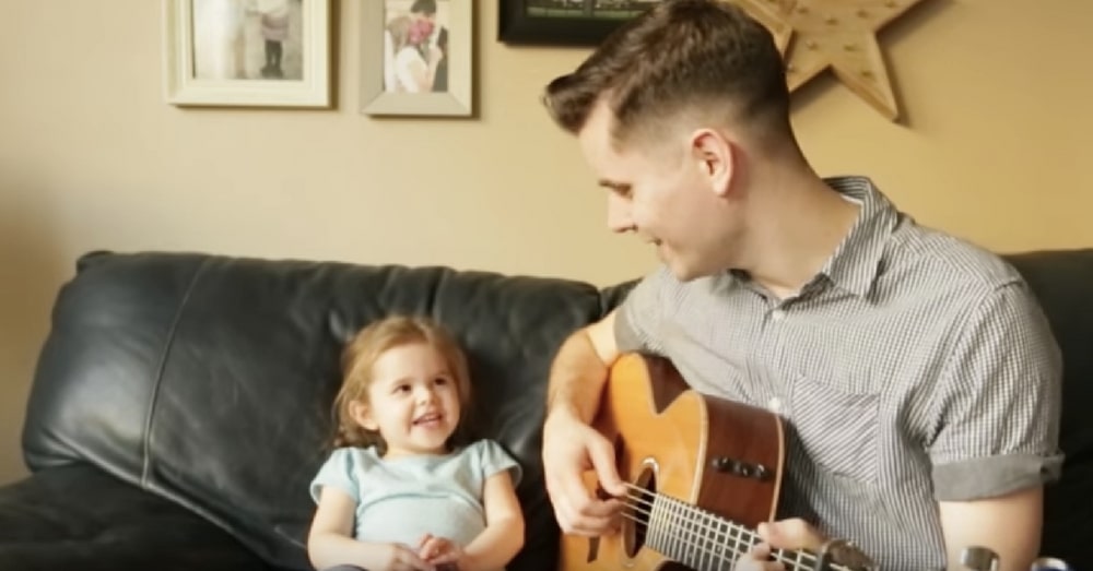 Dad Starts Singing To 4-Yr-Old Daughter, But When She Joins In…Cuteness Overload!